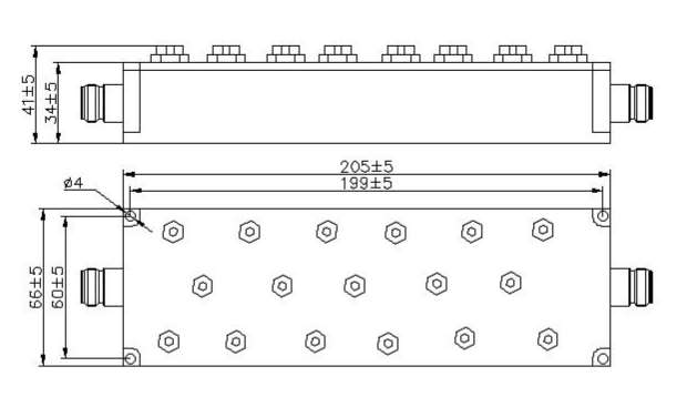 Bandpass RF Filters DCI-BPF479608-10-BNCF