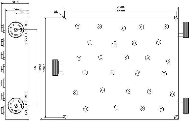 Diplexer RF Filters DCI-DP12151550-DF