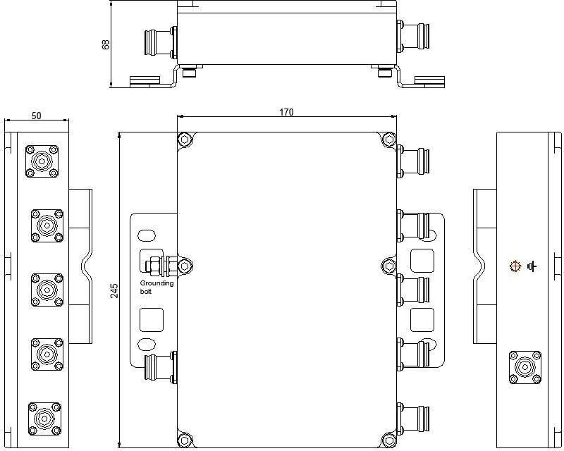 Pentaplexer RF Filters DCI-PP-5B1842-41F