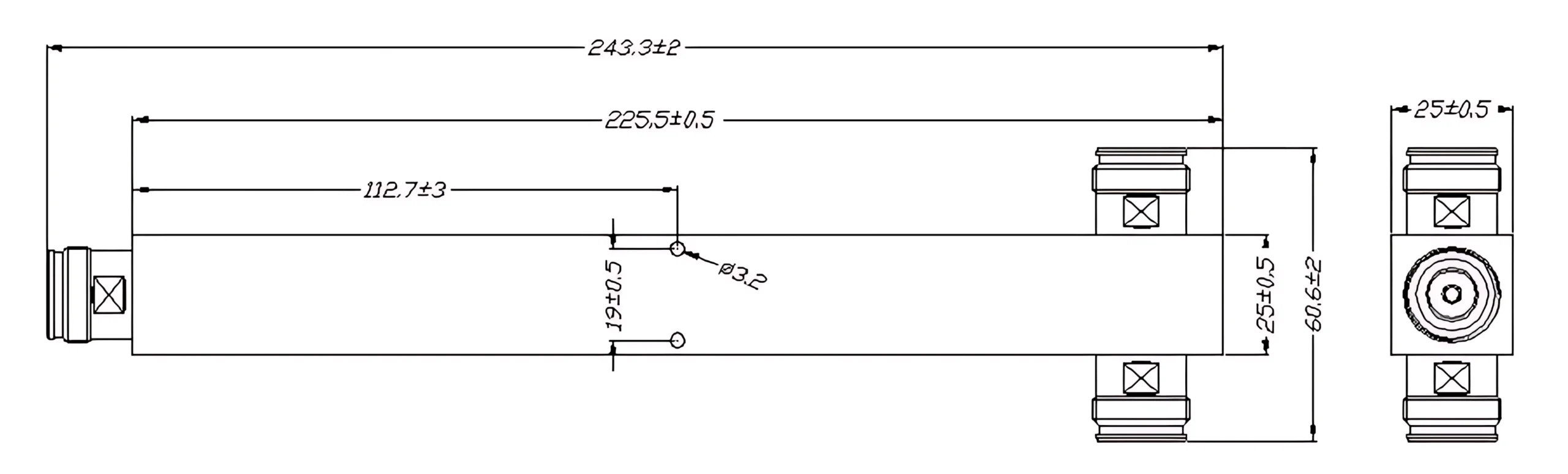 2-Way Power Splitter RF Components TA-6038-2W161F43