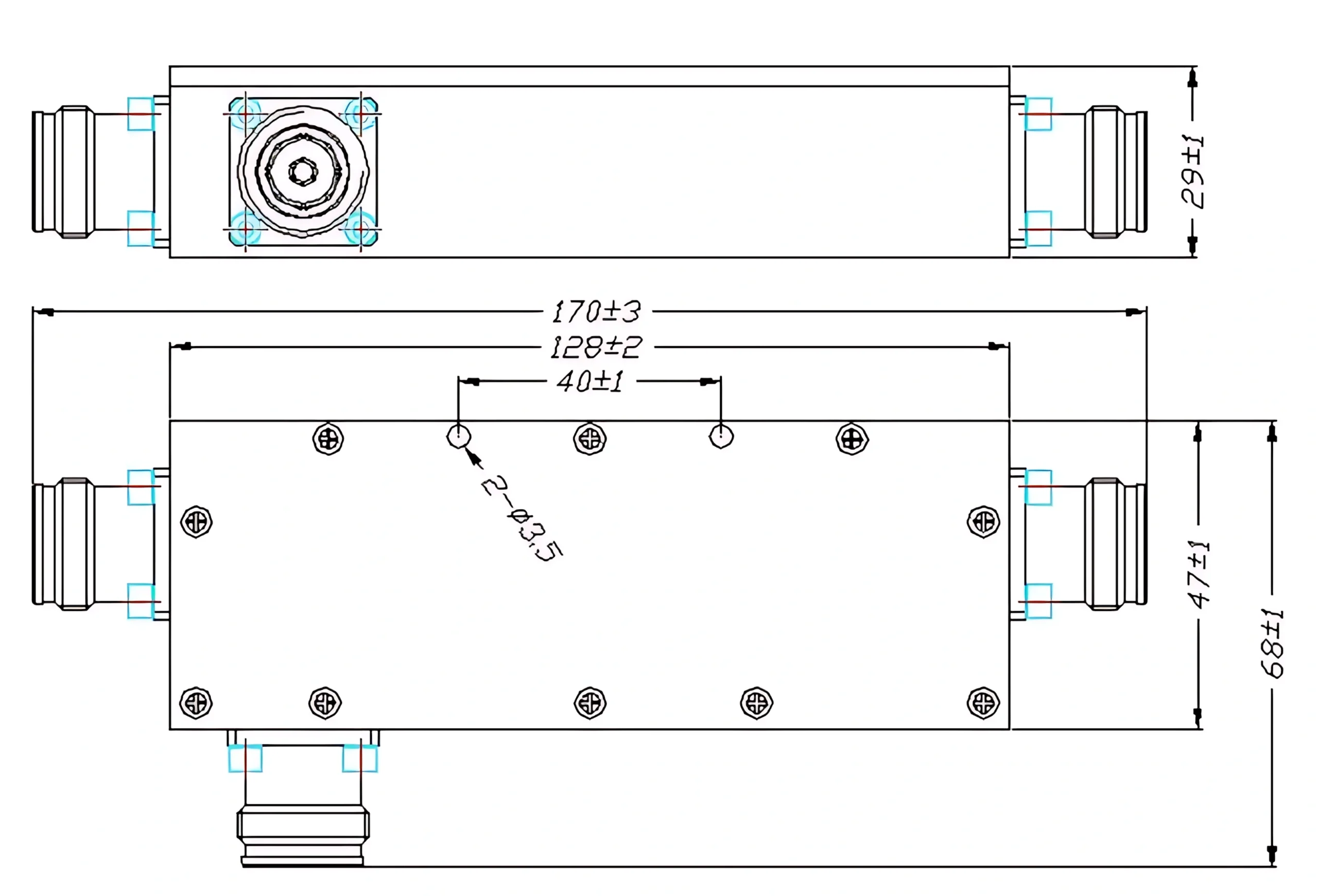 Directional Coupler RF Components TA-606K-3DC161F43