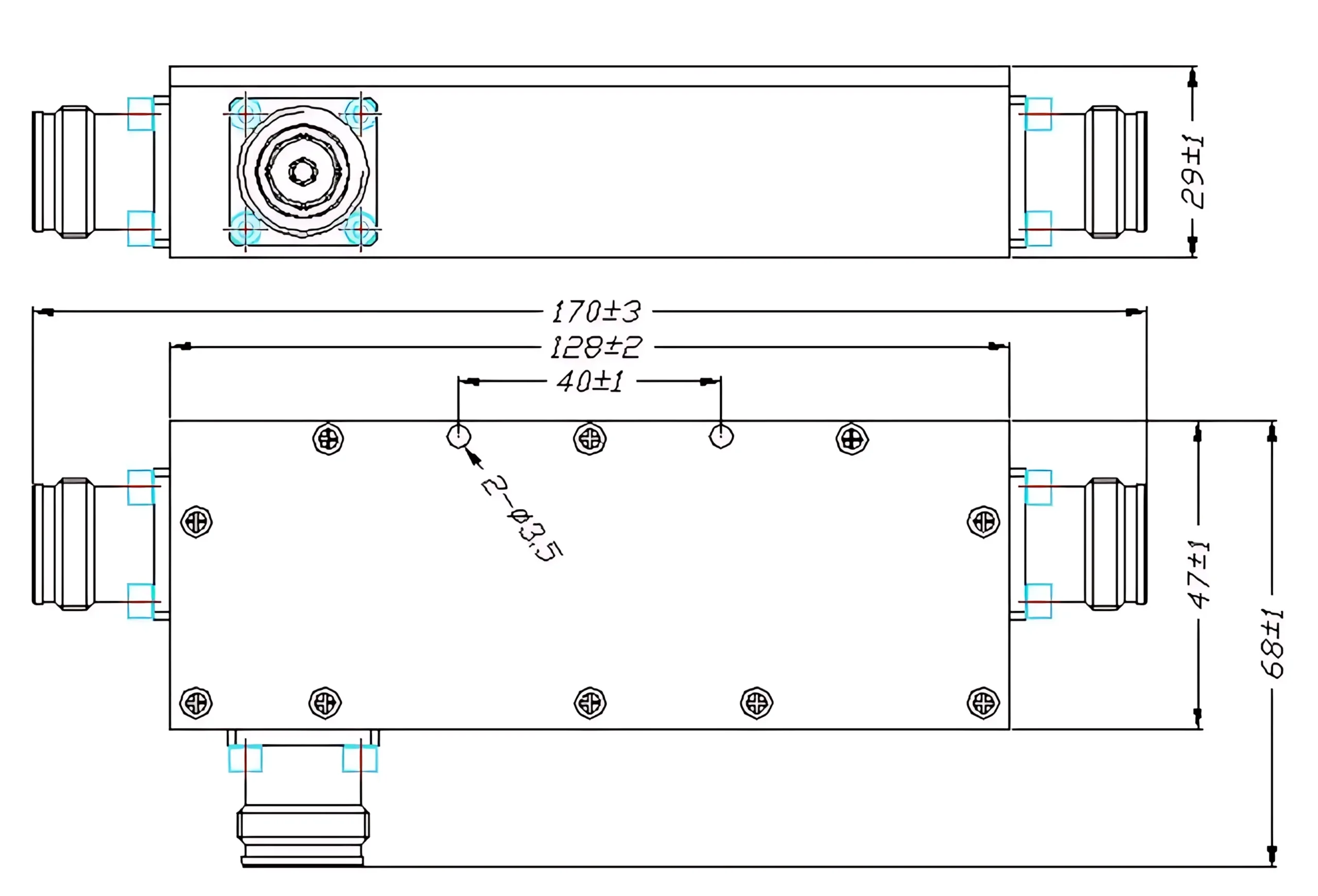 Directional Coupler RF Components TA-606K-30DC161F43